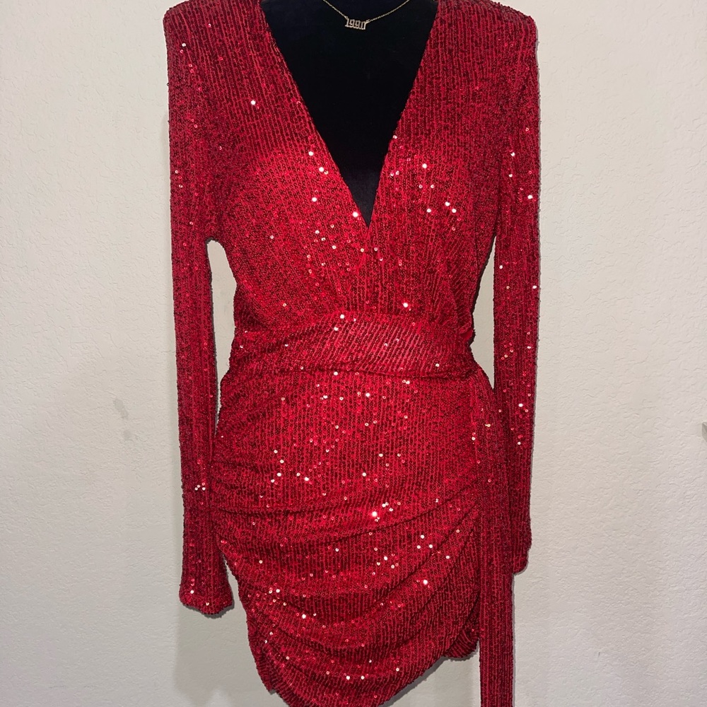 Center Stage Sequin Mini Dress
